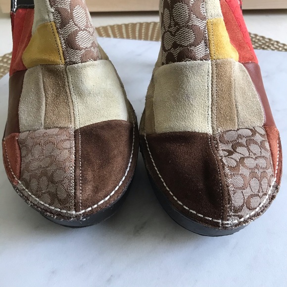 Coach Suede Leather Logo Mules - Picture 9 of 9